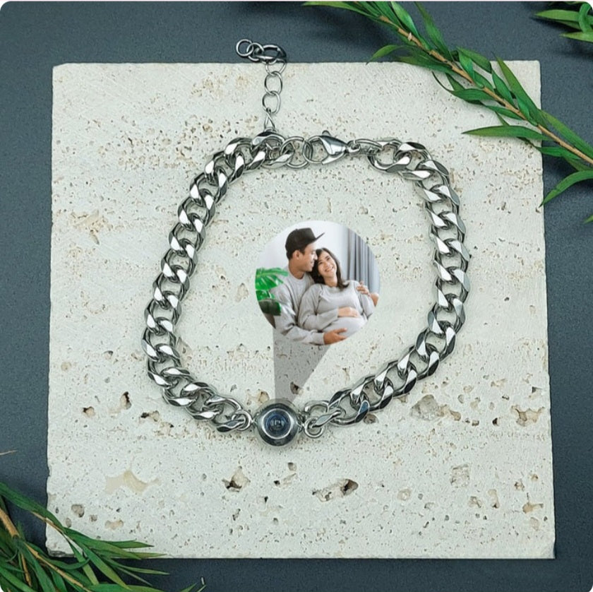 Men's Chain Color Photo Bracelet