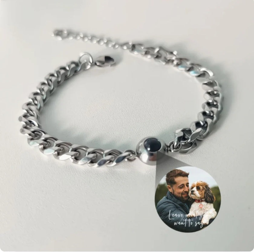Men's Chain Color Photo Bracelet
