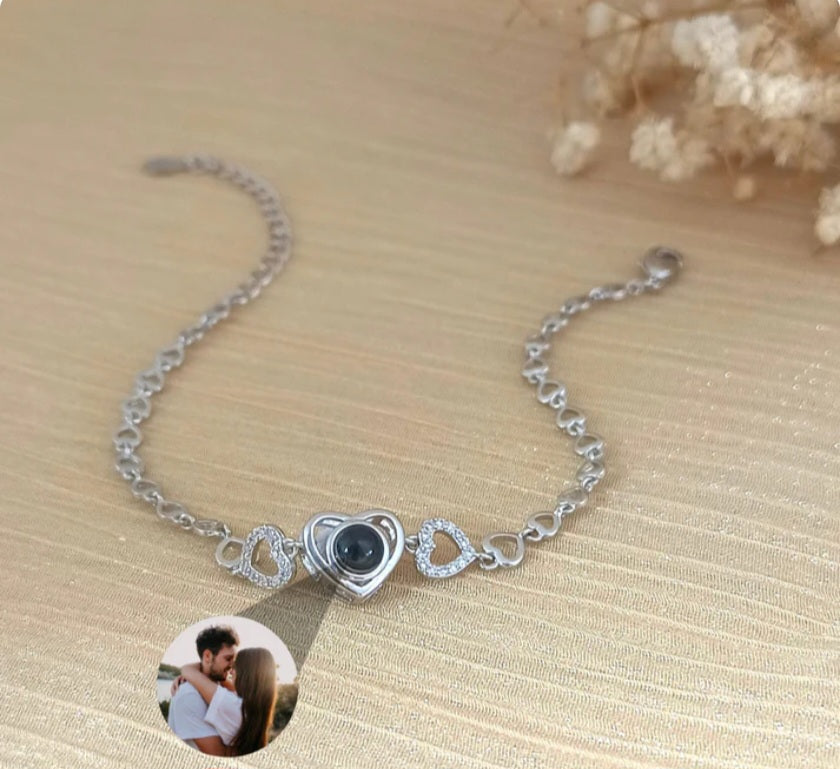 Heart Color Photo Bracelet