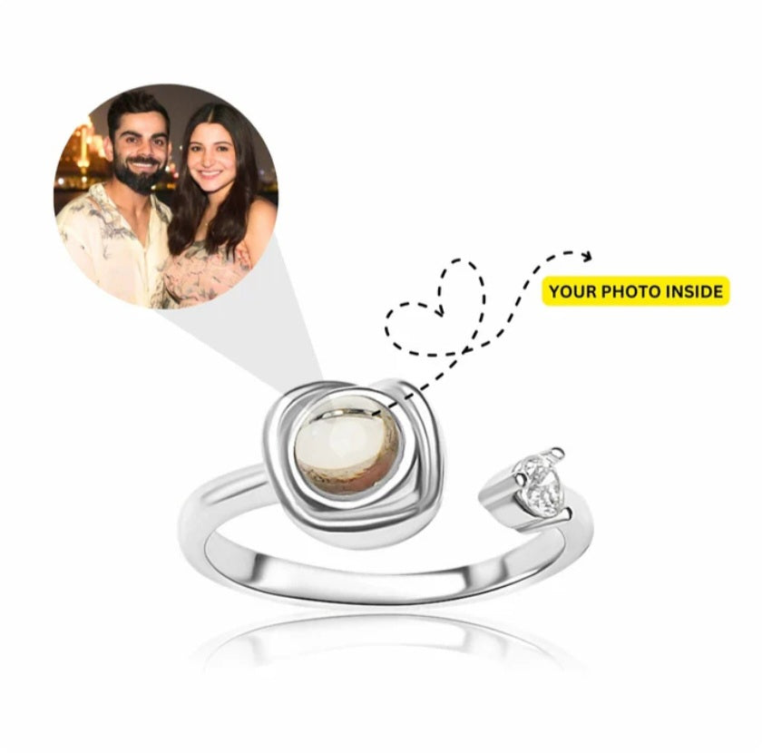 Rose Ring with Color Photo Inside