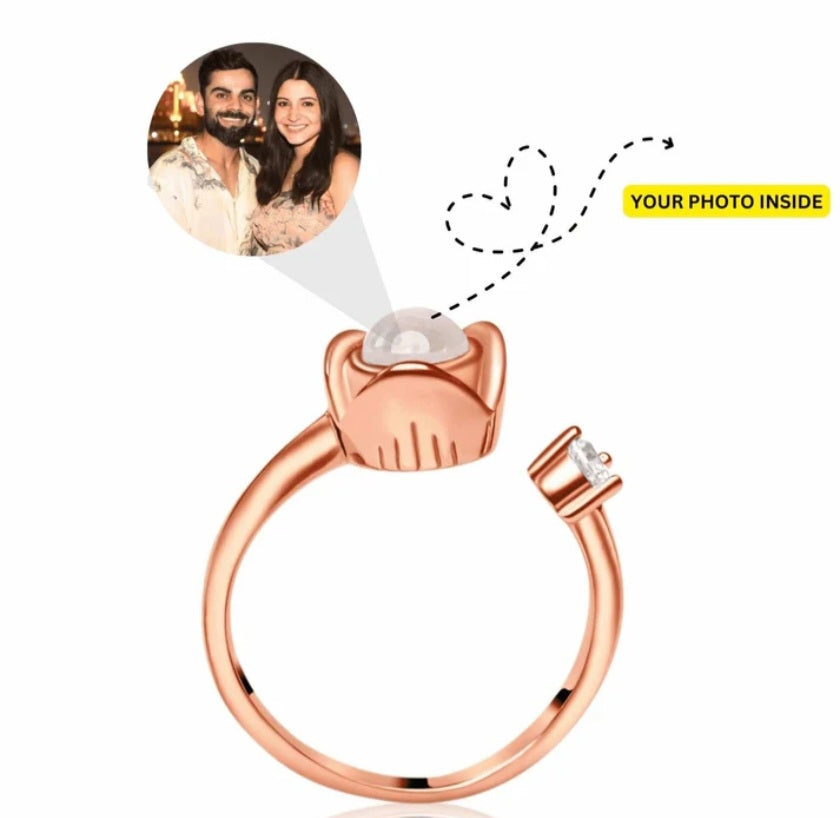 Rose Ring with Color Photo Inside