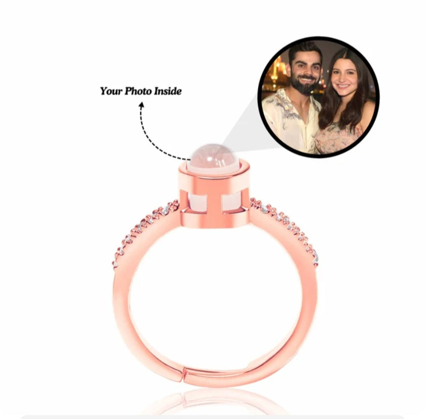 Timeless Love Photo Projection Women's Ring