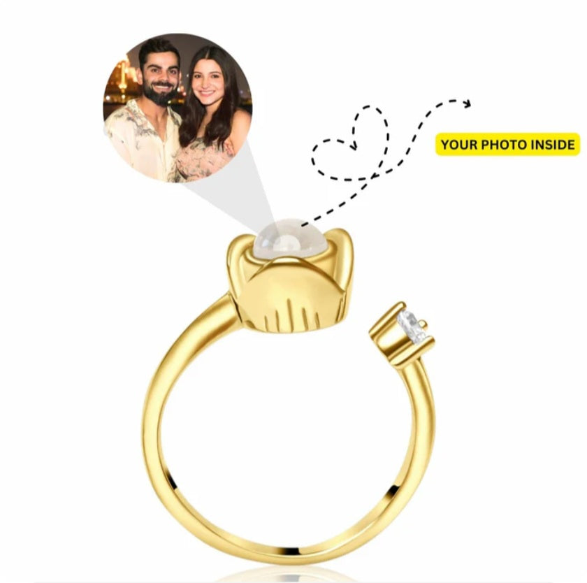 Rose Ring with Color Photo Inside