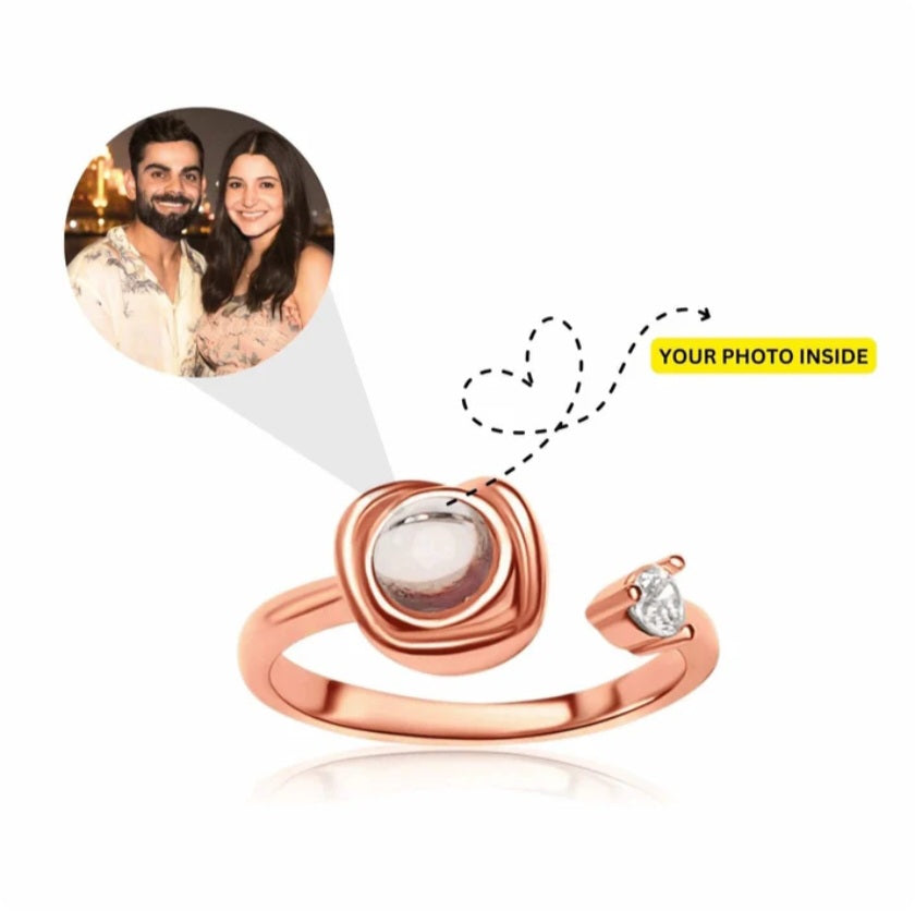 Rose Ring with Color Photo Inside